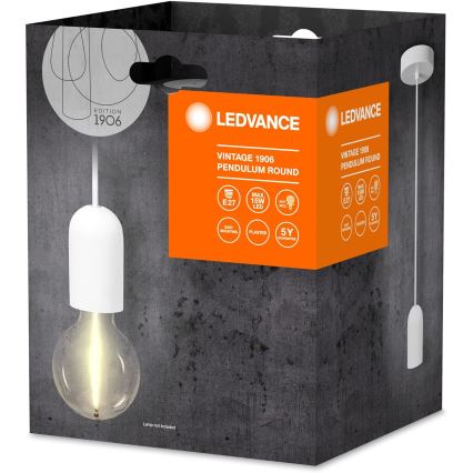 Ledvance - Hanglamp aan een koord PENDULUM ROUND 1xE27/15W/230V wit