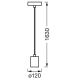 Ledvance - Hanglamp aan een koord PENDULUM ROUND 1xE27/15W/230V wit