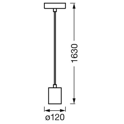 Ledvance - Hanglamp aan een koord PENDULUM ROUND 1xE27/15W/230V wit