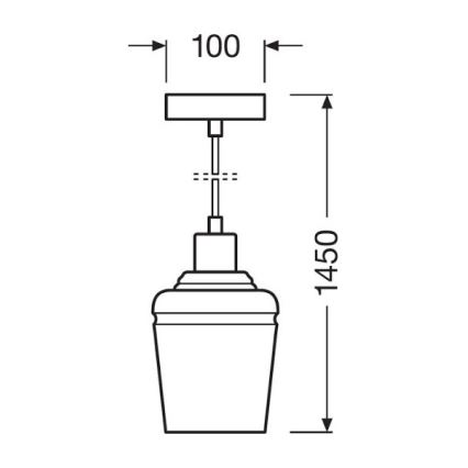 Ledvance - Hanglamp JAR 1xE27/40W/230V oranje