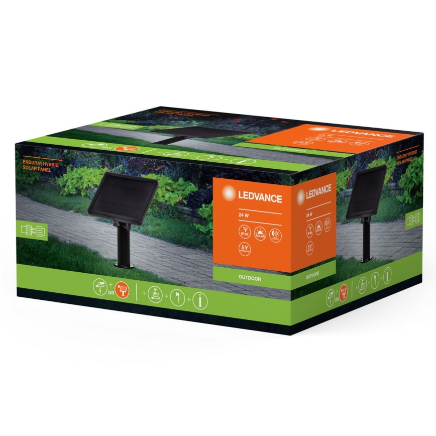 Ledvance - Hybride zonnepaneel ENDURA 24W/12V 2000 mAh IP67
