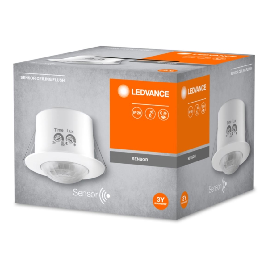 Ledvance - Inbouw Infra Rood Bewegingssensor FLUSH 230V wit