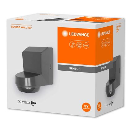 Ledvance - Infrarood bewegingssensor voor buiten 230V IP55 antraciet