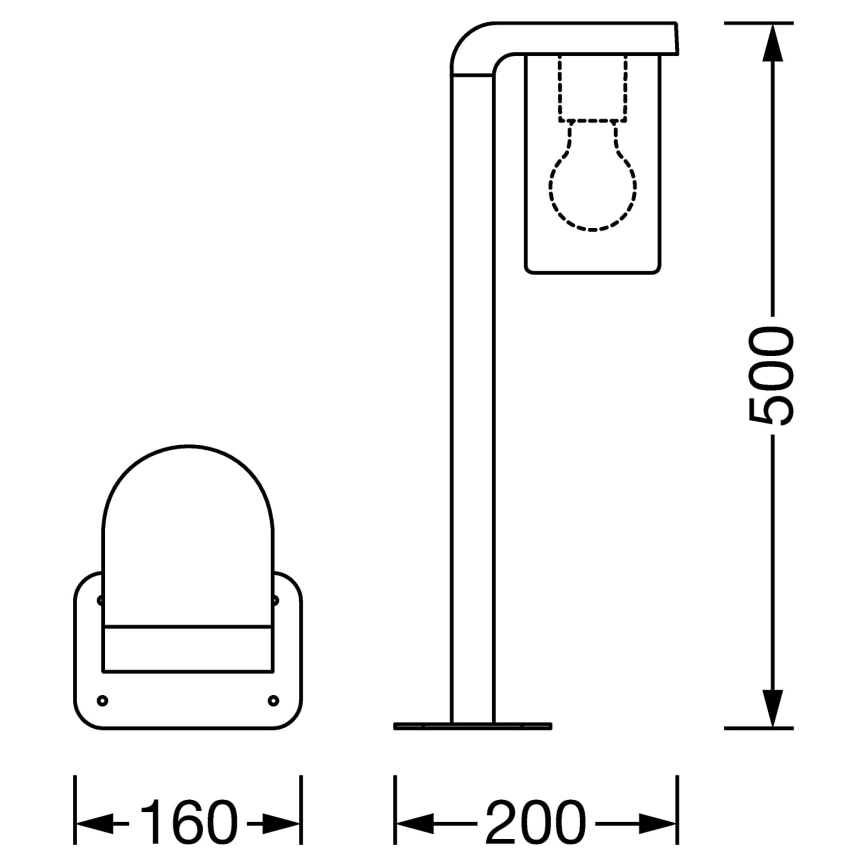 Ledvance - Lamp voor Buiten CASCADE 1xE27/25W/230V IP44 50 cm