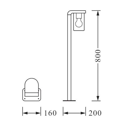 Ledvance - Lamp voor Buiten CASCADE 1xE27/25W/230V IP44 80 cm