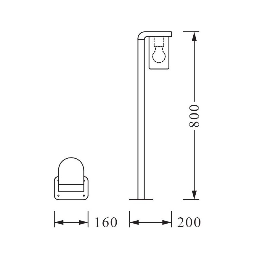 Ledvance - Lamp voor Buiten CASCADE 1xE27/25W/230V IP44 80 cm