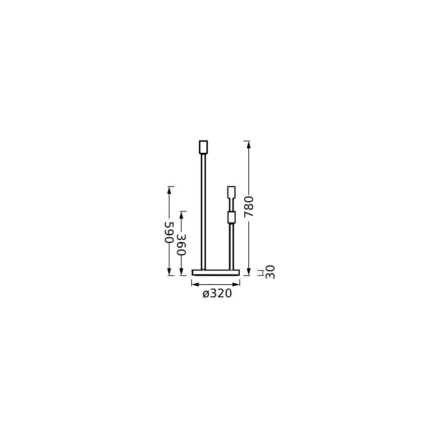 Ledvance - Lampen standaard DECOR STICK 3xE27/40W/230V antraciet