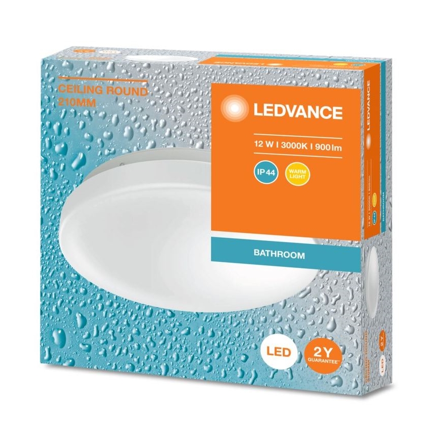 Ledvance - LED Badkamer plafondlamp CEILING ROUND LED/12W/230V 3000K IP44