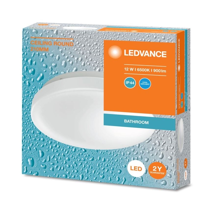 Ledvance - LED Badkamer plafondlamp CEILING ROUND LED/12W/230V 6500K IP44