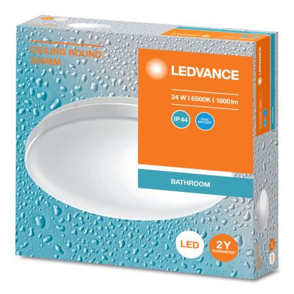 Ledvance - LED Badkamer plafondlamp CEILING ROUND LED/24W/230V 6500K IP44