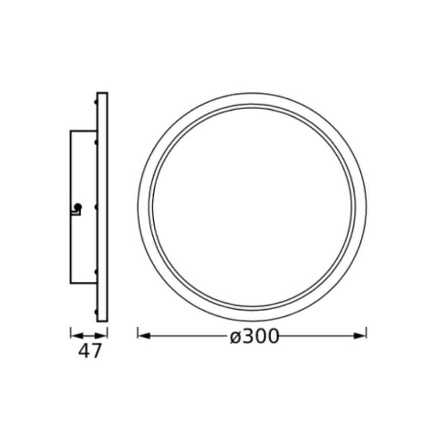 Ledvance - LED Badkamer plafondlamp DISC LED/18W/230V 3000/4000K IP44