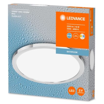 Ledvance - LED Badkamerplafondlamp DISC LED/18W/230V 3000/4000K IP44