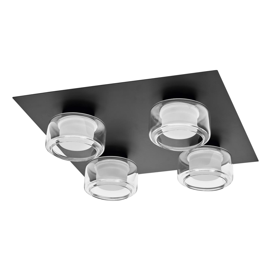 Ledvance - LED Badkamer plafondlamp ORBIS FLAME 4xLED/5,5W/230V 3000/4000K IP44 zwart