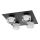 Ledvance - LED Badkamer plafondlamp ORBIS FLAME 4xLED/5,5W/230V 3000/4000K IP44 zwart
