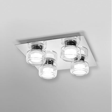 Ledvance - LED Badkamer plafondlamp ORBIS FLAME 4xLED/5,5W/230V 3000/4000K IP44 chroom