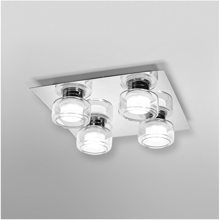 Ledvance - LED Badkamer plafondlamp ORBIS FLAME 4xLED/5,5W/230V 3000/4000K IP44 chroom