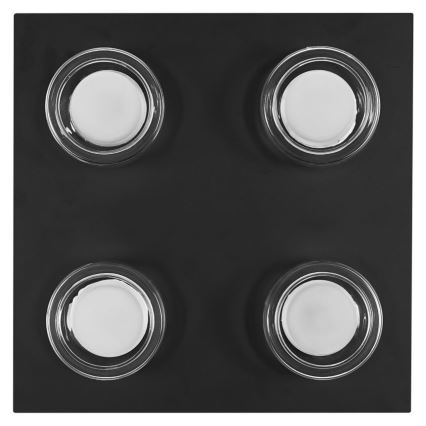 Ledvance - LED Badkamer plafondlamp ORBIS FLAME 4xLED/5,5W/230V 3000/4000K IP44 zwart