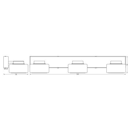 Ledvance-LED Badkamer wandlamp ORBIS FLAME 3xLED/5,5W/230V IP44 chroom