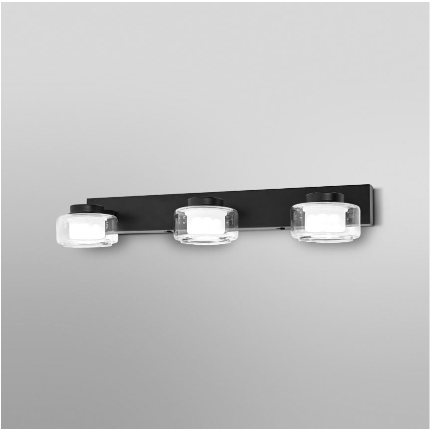 Ledvance - LED Badkamer wandlamp ORBIS FLAME 3xLED/5,5W/230V 3000/4000K IP44 zwart