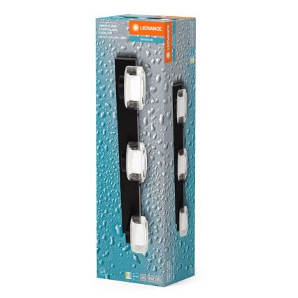 Ledvance - LED Badkamer wandlamp ORBIS FLAME 3xLED/5,5W/230V 3000/4000K IP44 zwart