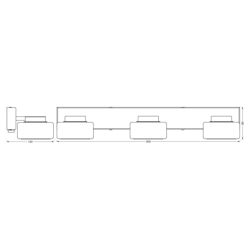 Ledvance - LED Badkamer wandlamp ORBIS FLAME 3xLED/5,5W/230V 3000/4000K IP44 zwart