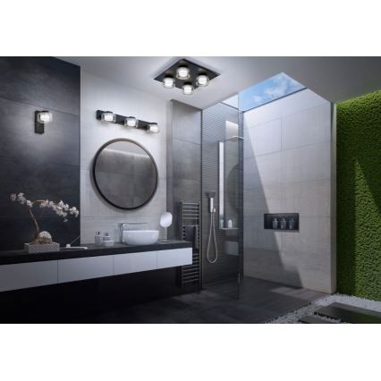Ledvance - LED Badkamer wandlamp ORBIS FLAME LED/5,5W/230V 3000/4000K IP44 zwart