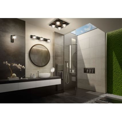 Ledvance - LED Badkamer wandlamp ORBIS FLAME LED/5,5W/230V 3000/4000K IP44 zwart
