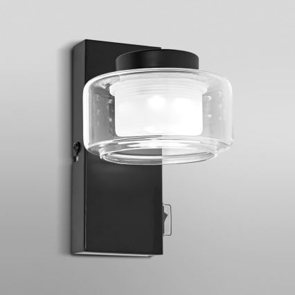 Ledvance - LED Badkamer wandlamp ORBIS FLAME LED/5,5W/230V 3000/4000K IP44 zwart