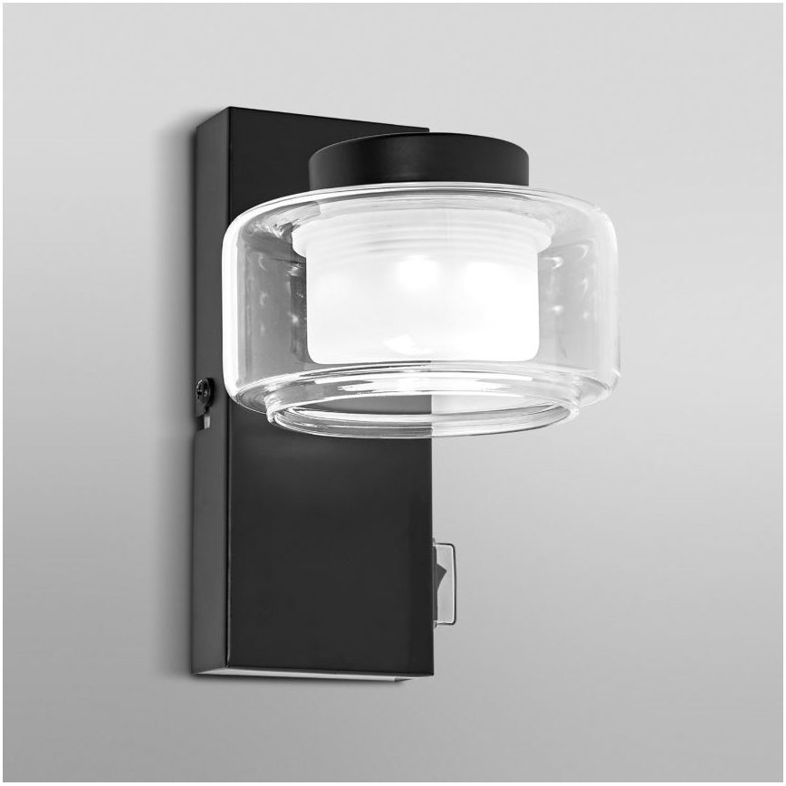 Ledvance - LED Badkamer wandlamp ORBIS FLAME LED/5,5W/230V 3000/4000K IP44 zwart