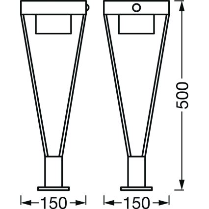 Ledvance - LED Buiten zonne-lamp met sensor BOUQUET LED/6W/3,7V 2200 mAh IP44