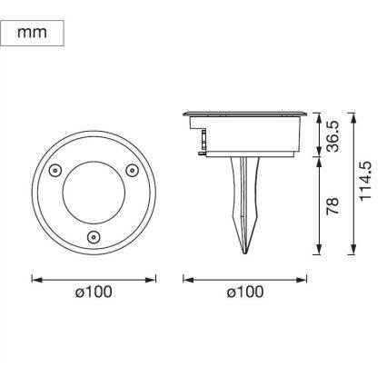 Ledvance - LED Buitenlamp ENDURA HYBRID SPIKE LED/1W/12V IP44