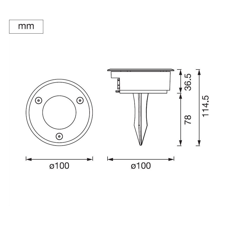 Ledvance - LED Buitenlamp ENDURA HYBRID SPIKE LED/1W/12V IP44