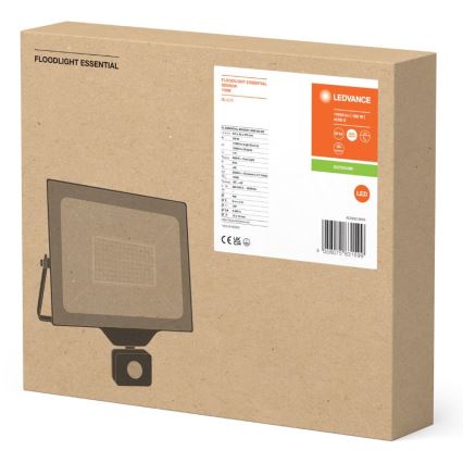 Ledvance - LED Buitenwandspot met Sensor FLOODLIGHT ESSENTIAL LED/100W/230V IP44