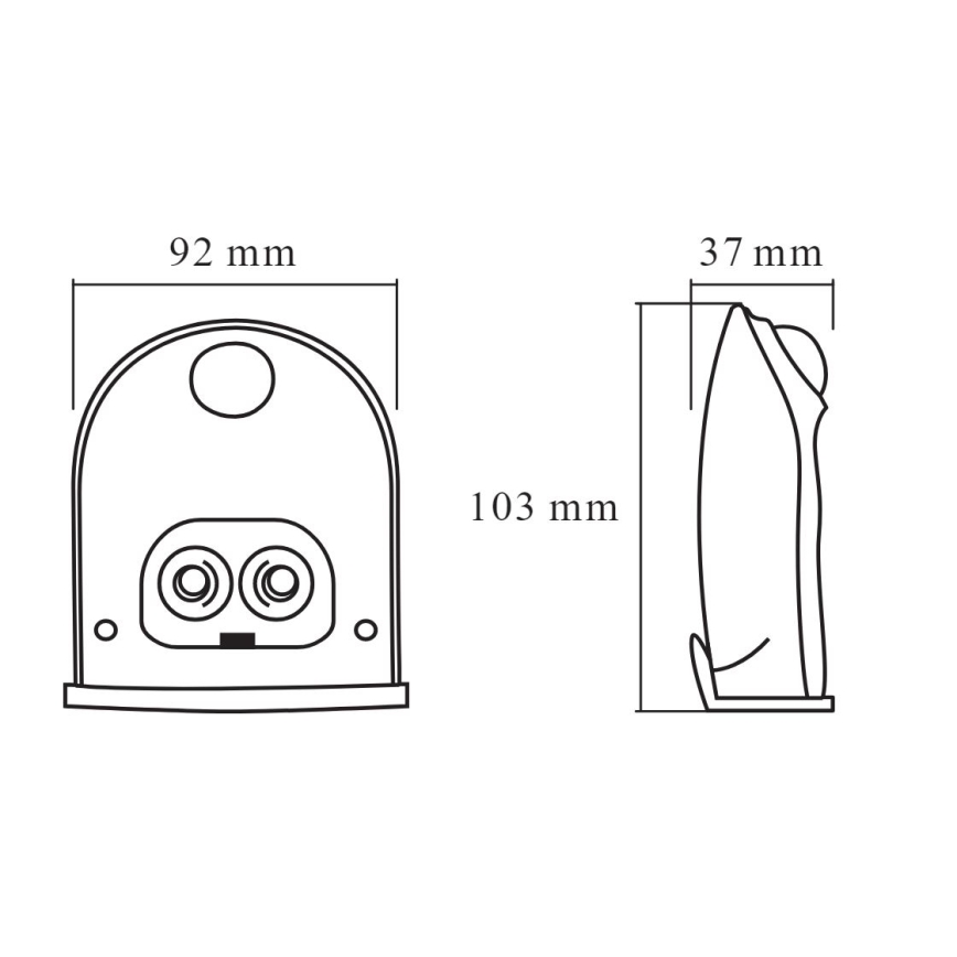 Ledvance - LED Buitenwandlamp met sensor DOORLED LED/1W/3xAA IP54