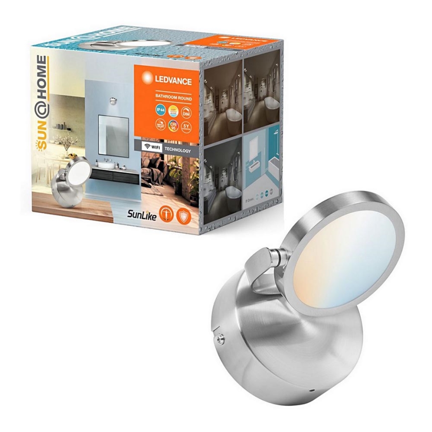 Ledvance - LED Dimbaar badkamer Spot SUN@HOME LED/7,5W/230V 2200-5000K CRI 95 Wi-Fi IP44
