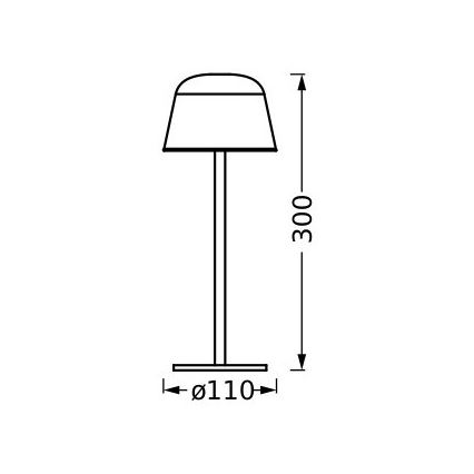 Ledvance - LED Dimbaar buitenshuis rechargeable lamp TABLE LED/2,5W/5V IP54 beige