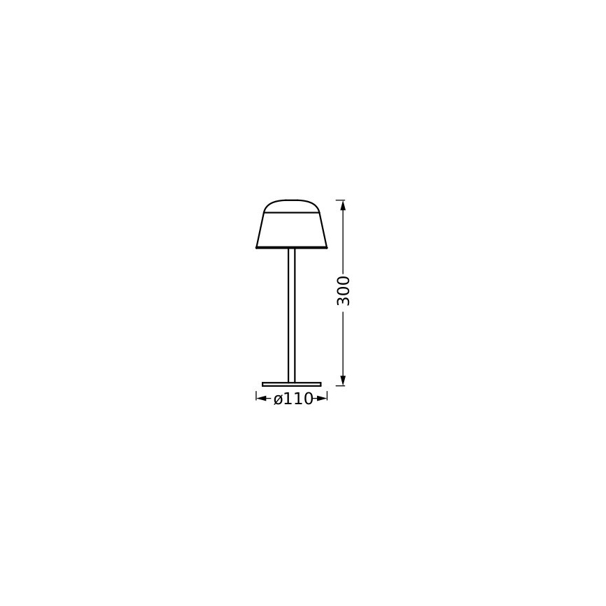 Ledvance - LED Dimbaar buitenshuis rechargeable lamp TABLE LED/2,5W/5V IP54 rood