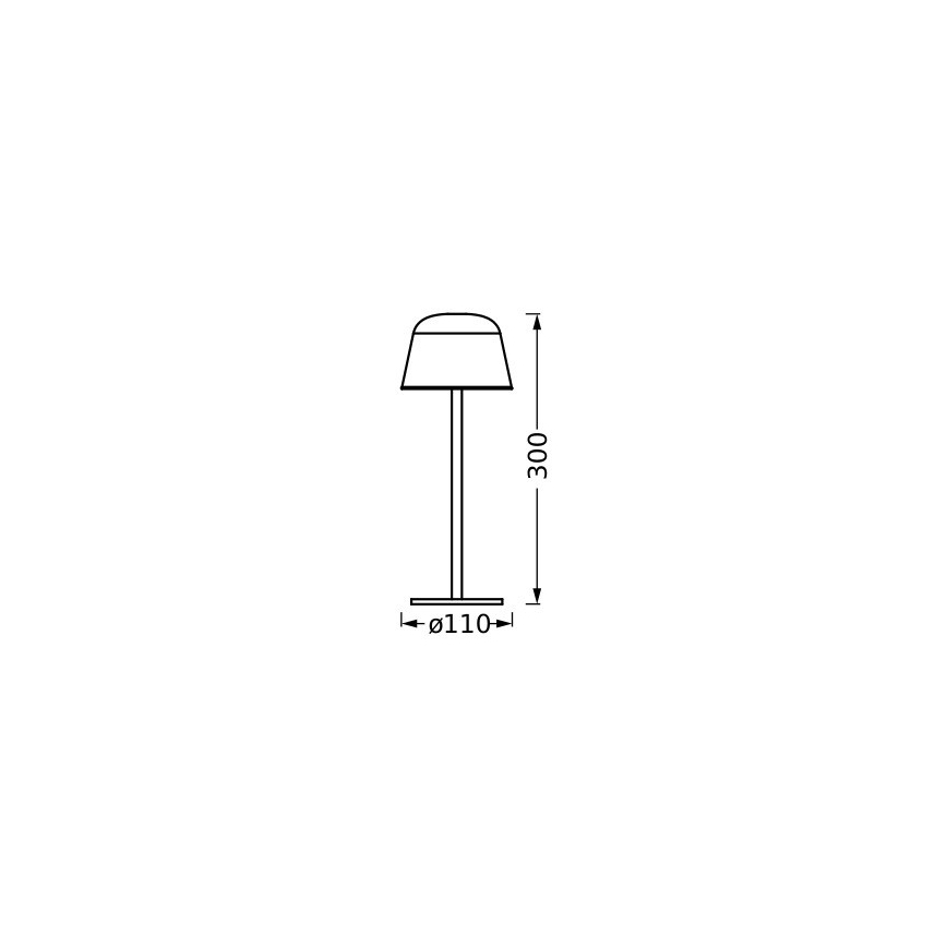 Ledvance - LED Dimbaar buitenshuis rechargeable lamp TABLE LED/2,5W/5V IP54 zwart