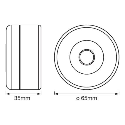 Ledvance - LED Dimbaar oriëntatie lamp DOT-IT LED/0,45W/5V 500 mAh