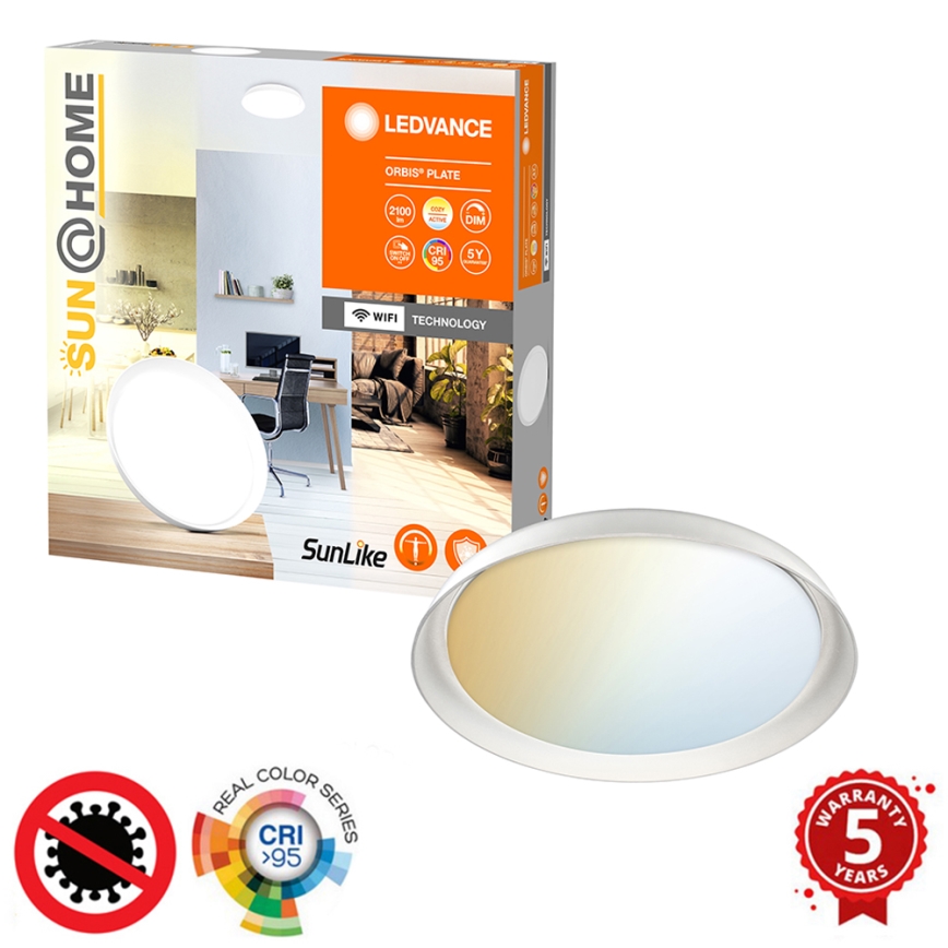 Ledvance - LED Dimbaar Plafondlamp SUN@HOME ORBIS LED/26W/230V 2200-5000K CRI 95 Wi-Fi
