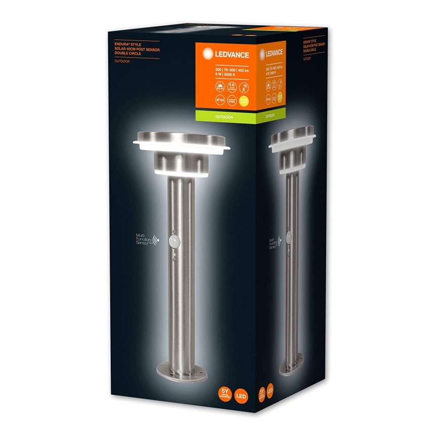 Ledvance - LED Dimbaar zonne- lamp met sensor CIRCLE LED/6W/3,2V 2200 mAh IP44