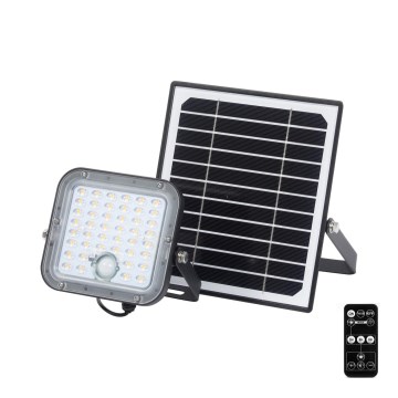 Ledvance - LED Dimbaar zonne- Schijnwerper met sensor FLOOD SPLIT LED/10W/7,4V IP65 + afstandsbediening