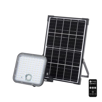 Ledvance - LED Dimbaar zonne- Schijnwerper met sensor FLOOD SPLIT LED/30W/6,4V IP65 + afstandsbediening