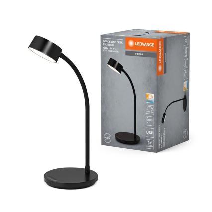 Ledvance - LED dimbare aanraak-bureaulamp OFFICE LED/4,8W/5V 3000-6500K zwart