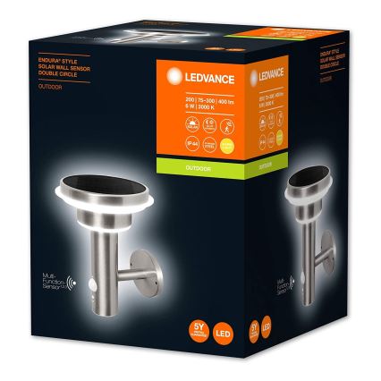 Ledvance - LED dimbare lamp op zonne-energie met een sensor CIRCLE LED/6W/3,2V 2200 mAh IP44