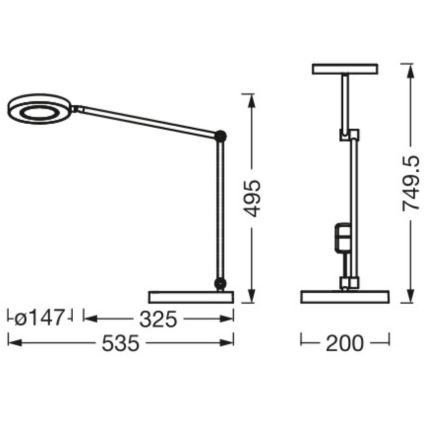 Ledvance - Dimbaar LED touch tafellampje SUN@HOME LED/20W/230V 2200-5000K CRI 95 Wi-Fi