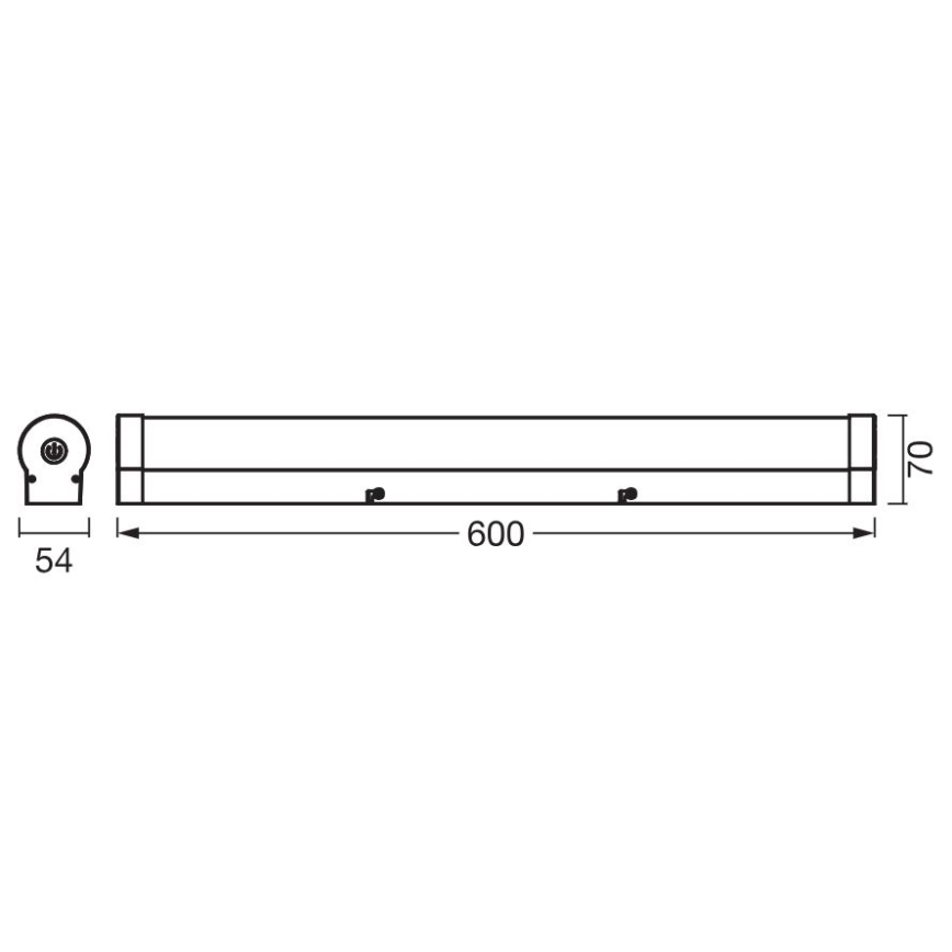 Ledvance - LED Dimbaar aanraken spiegel verlichting ORBIS TUBE LED/12W/230V 60 cm 3000/4000K IP44