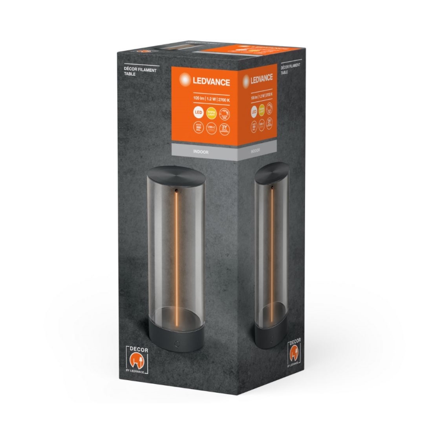 Ledvance - LED Dimbare Touch Tafellamp DECOR FILAMENT LED/1,2W/5V 1000 mAh