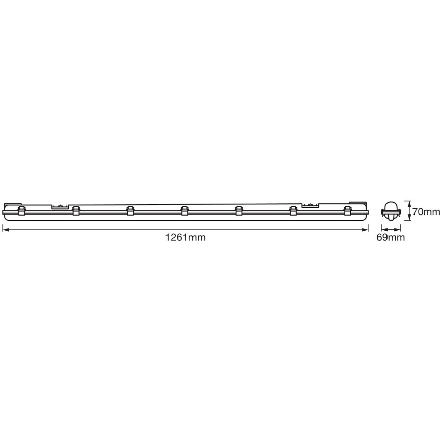 Ledvance - LED Industrie TL-Buis DAMP T8 1xG13/15W/230V IP65