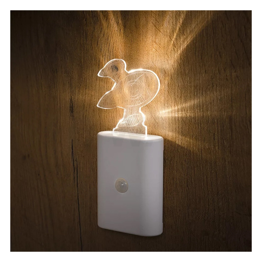 Ledvance - LED Kinderen oriëntatie lamp met sensor NIGHTLUX LED/0,2W/4,5V 3000K